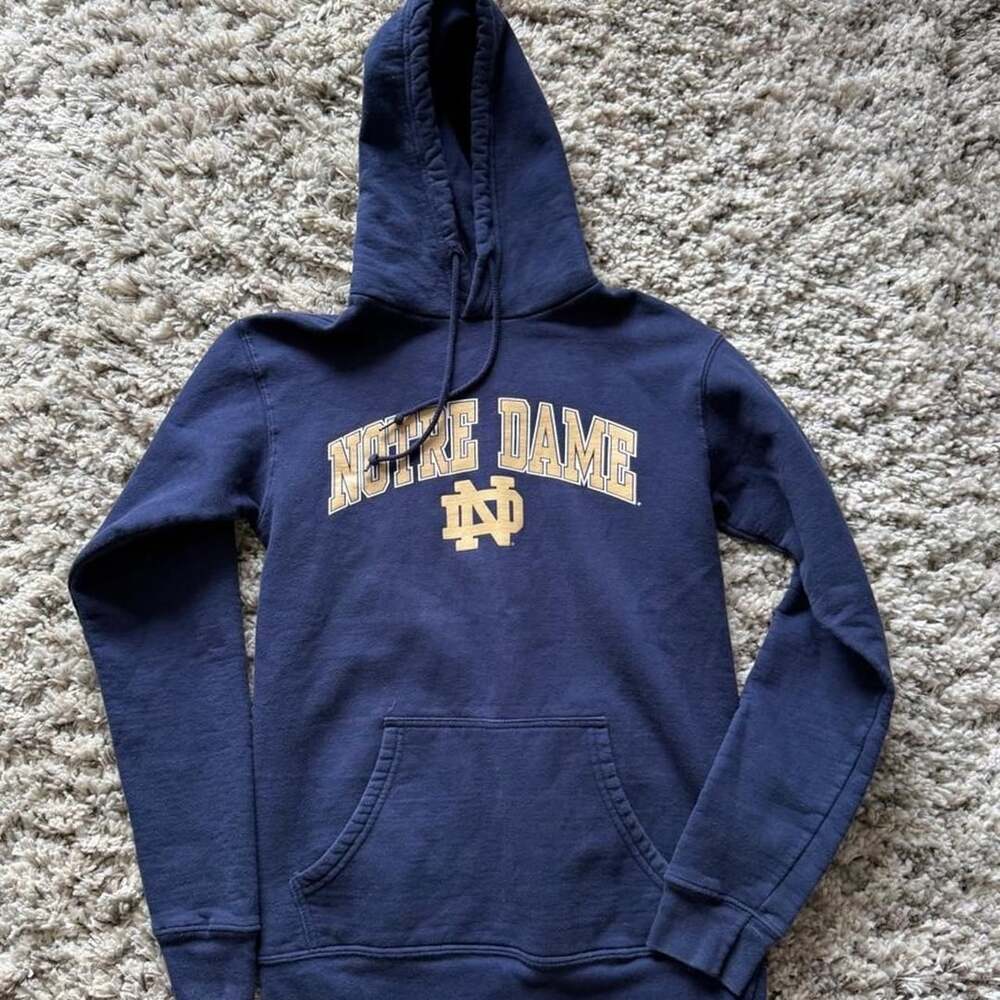 Knights Apparel Notre Dame Fighting Irish Navy Blue Hoodie Sweatshirt Size S